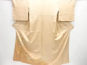 雪輪に花模様刺繍訪問着